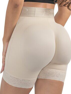 Romanza High Waist Short Girdle Colombian Shapewear Ref 3372 Color:COCOA Size: M